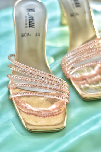Strappy Heels Block Heel For Women - Ravishing Collection